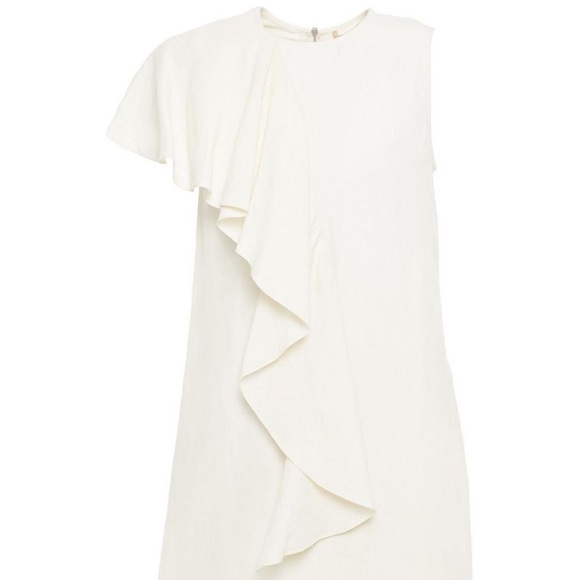 Vanessa Bruno Natural Lizie Ruffled Crepe Mini - Picture 4 of 6